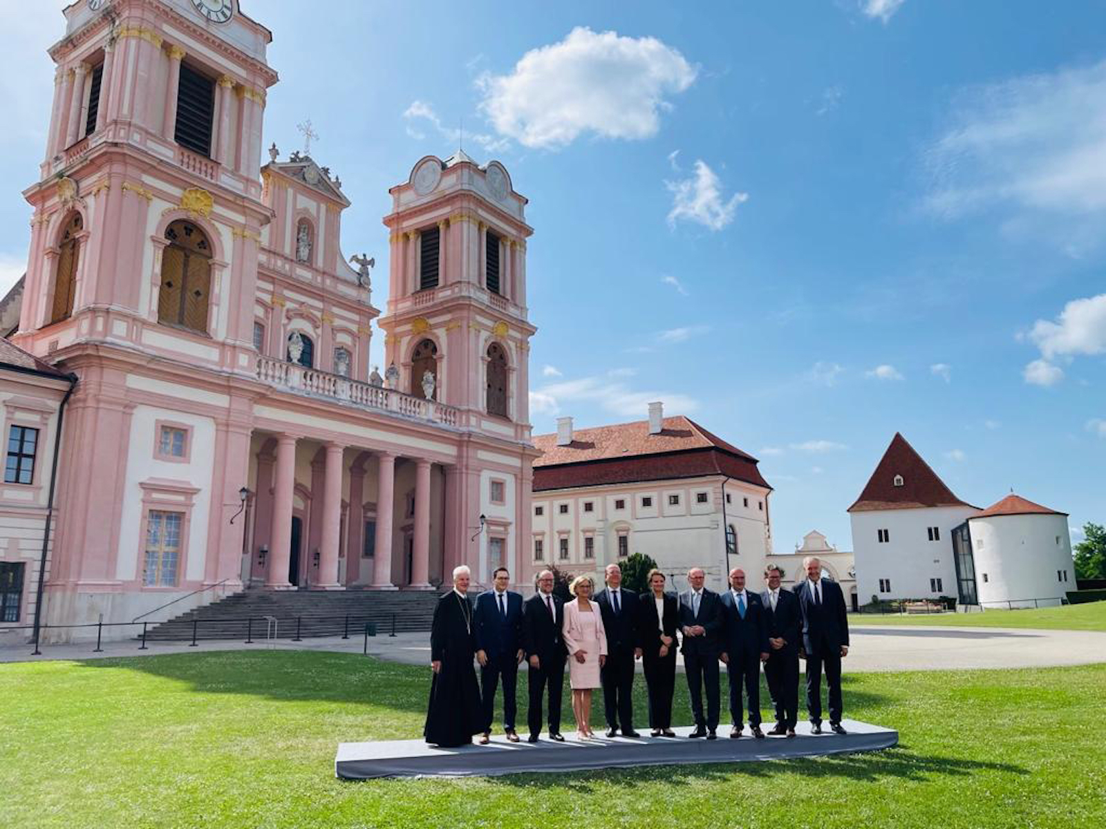 Goettweig, 2.06.2023. - Ministar vanjskih i europskih poslova Gordan Grlić Radman sudjelovao je na Europa Forumu Wachau u opatiji Goettweig, na panel raspravi "EU - Proširenje: Održavanje zapadnog Balkana na agendi". foto HINA/ MVEP/ ml