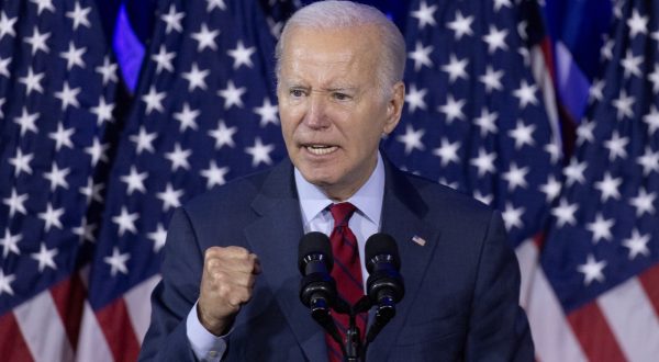 epa10708755 US President Joe Biden delivers remarks during a political event on reproductive rights ahead of the first anniversary of the Supreme Court ruling on Dobbs, in Washington, DC, USA, 23 June 2023. The Supreme Court ruling on Dobbs on 24 June 2022 overturned Roe v. Wade, reversing nearly fifty years of federally-protected abortion rights.  EPA/MICHAEL REYNOLDS