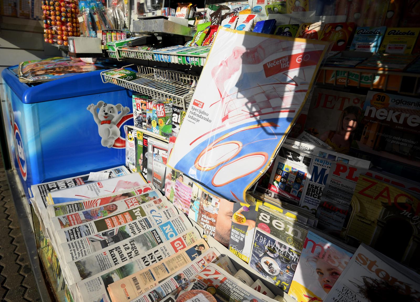 01.07.2019., Zagreb - Rodjendansko izdanje Vecernjeg lista na kioscima povodom 60. godina od izlaska prvog broja.rPhoto: Marko Lukunic/PIXSELL