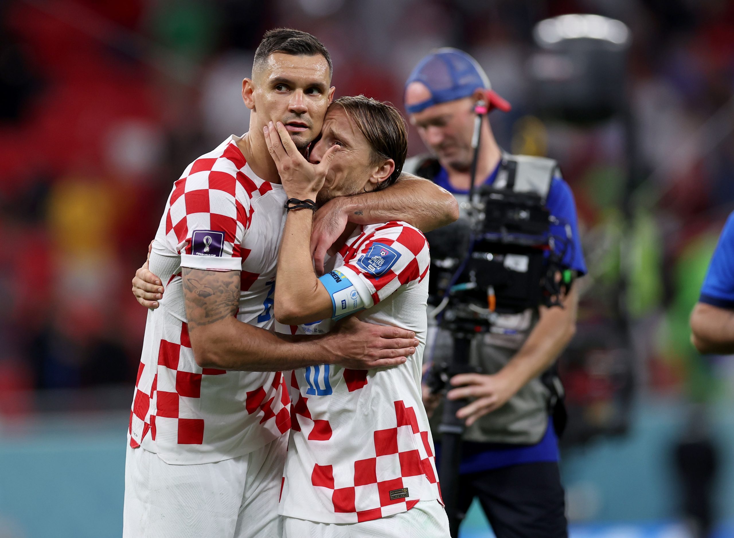01.12.2022., stadion Ahmad Bin Ali, Al Rayyan, Katar - FIFA Svjetsko prvenstvo, skupina F, 3. kolo, Hrvatska - Belgija. 
Dejan Lovren, Luka Modric
   Photo: Igor Kralj/PIXSELL