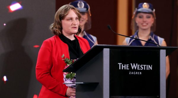 03.02.2022., Zagreb - Svecano proglasenje najuspjesnijih sportasa Hrvatskog paraolimpijskog odbora za 2021. godinu odrzano je u hotelu Westin. Priznanje za mlade sportase s invaliditetom. Najuspjesnija sportasica u neparaolimpiskom sportovima, Ruza Markesic.    Photo: Luka Stanzl/PIXSELL