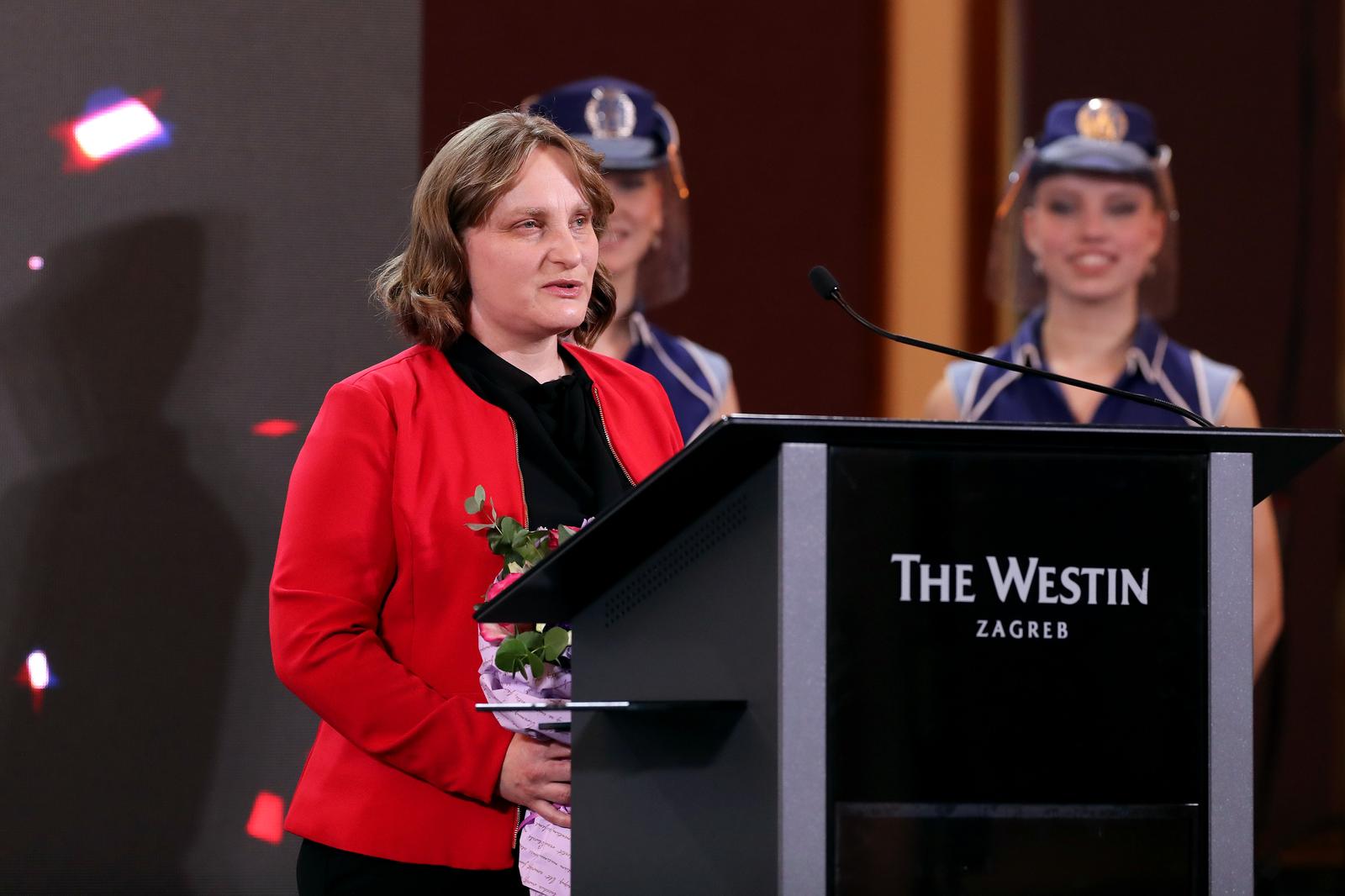 03.02.2022., Zagreb - Svecano proglasenje najuspjesnijih sportasa Hrvatskog paraolimpijskog odbora za 2021. godinu odrzano je u hotelu Westin. Priznanje za mlade sportase s invaliditetom. Najuspjesnija sportasica u neparaolimpiskom sportovima, Ruza Markesic.    Photo: Luka Stanzl/PIXSELL