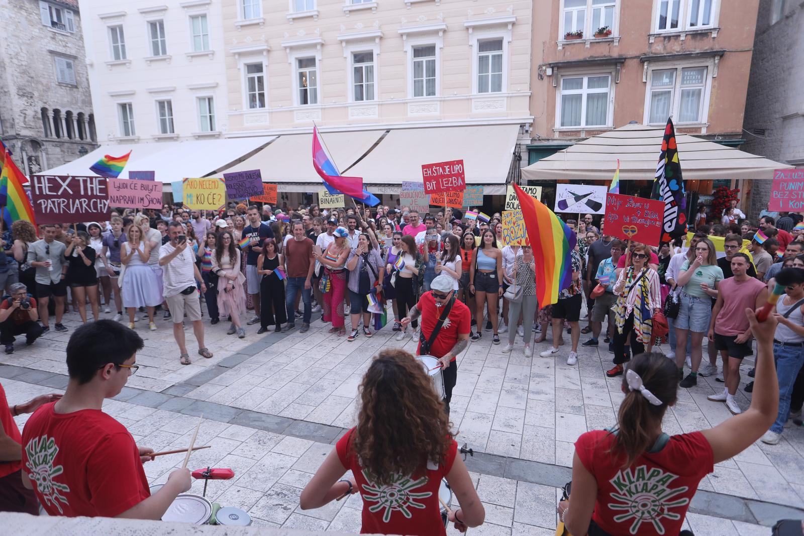 03.06.2023., Split - Odrzana dvanaesta splitska Povorka ponosa - Split Pride Photo: Ivo Cagalj/PIXSELL