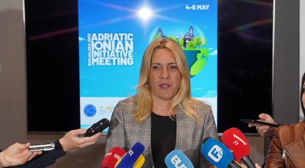 05.05.2023., Hotel Courtyard by Marriott, Banjaluka (BiH) – Konferencija „Srednjorocna evaluacija implementacije Ciljeva odrzivog razvoja Ujedinjenih nacija u drzavama clanicama Jadransko-jonske inicijative“ a prisutni su Elmedin Konakovic, ministar vanjskih poslova BiH, Zeljka Cvijanovic, predsjedavajuca Predsjednistva BiH, te mnoge druge zvanice iz regije.

 Photo: Dejan Rakita/PIXSELL
