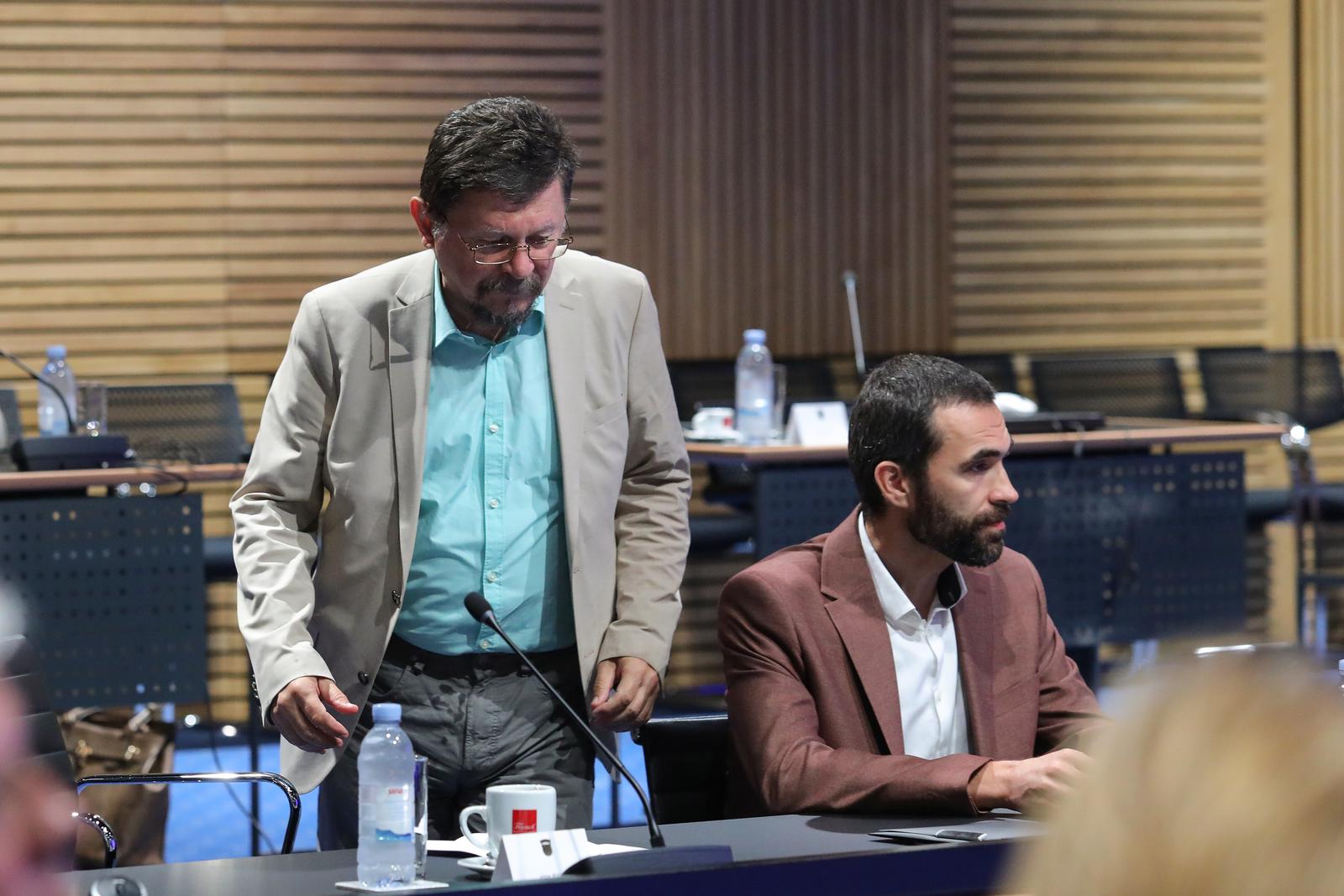 05.06.2023., Zagreb - U Nacionalnoj sveucilisnoj knjiznici odrzan je sastanak Vlade RH i predstavnika sindikata javnih i drzavnih sluzbi. Vilim Ribic. Photo: Tomislav Miletic/PIXSELL