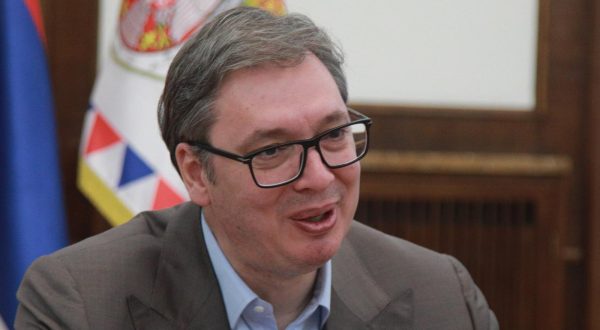 05, June, 2023, Belgrade - The President of the Republic of Serbia, Aleksandar Vucic, met with the member of the Bundestag, Peter Beyer, in the building of the General Secretariat of the President of the Republic. Aleksandar Vucic. Photo: Milos Tesic/ATAImages

05, jun, 2023, Beograd - Predsednik Republike Srbije Aleksandar Vucic sastao se sa poslanikom Bundestaga Peterom Bajerom u u zgradi Generalnog sekretarijata predsednika Republike.   Photo: Milos Tesic/ATAImages/PIXSELL