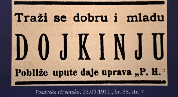 06.06.2023., Slavonski Brod - Izlozba zanimljivih oglasa koje su pojedinci i tvrtke objavljivali u novinama tijekom 20. stoljeca pod nazuivom  "Sve dam - samo da prodam!", a koji se cuvaju u Drzavnom arhivu u Slavonskom Brodu. Photo: Ivica Galovic/PIXSELL
