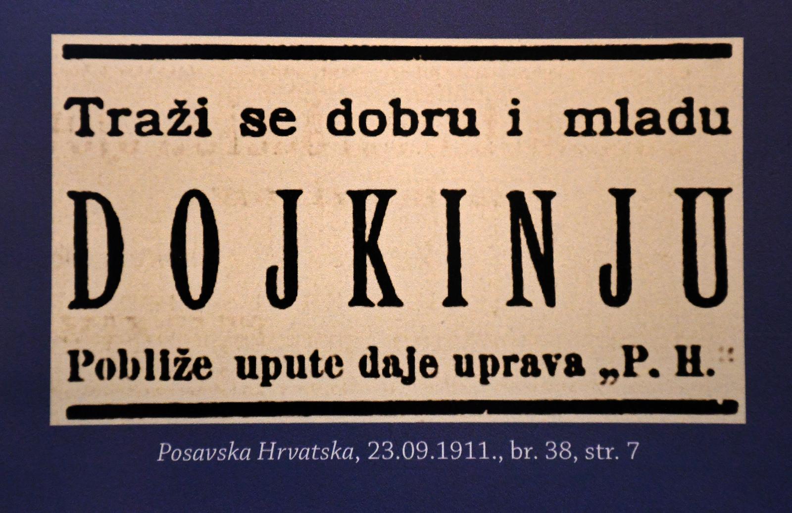 06.06.2023., Slavonski Brod - Izlozba zanimljivih oglasa koje su pojedinci i tvrtke objavljivali u novinama tijekom 20. stoljeca pod nazuivom  "Sve dam - samo da prodam!", a koji se cuvaju u Drzavnom arhivu u Slavonskom Brodu. Photo: Ivica Galovic/PIXSELL