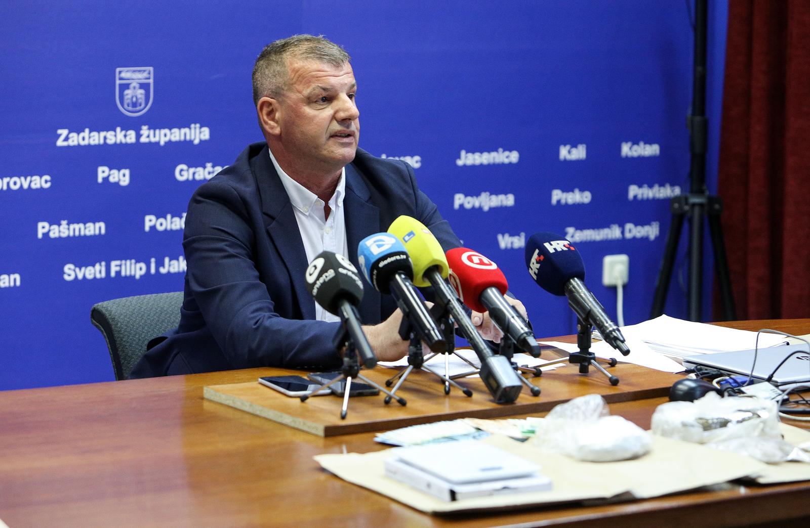 09.06.2023., Zadar - Policijska uprava Zadarska odrzala je konferenciju o zapljeni heroina, kokaina i amfetamina.  Photo: Emica Elvedji/PIXSELL