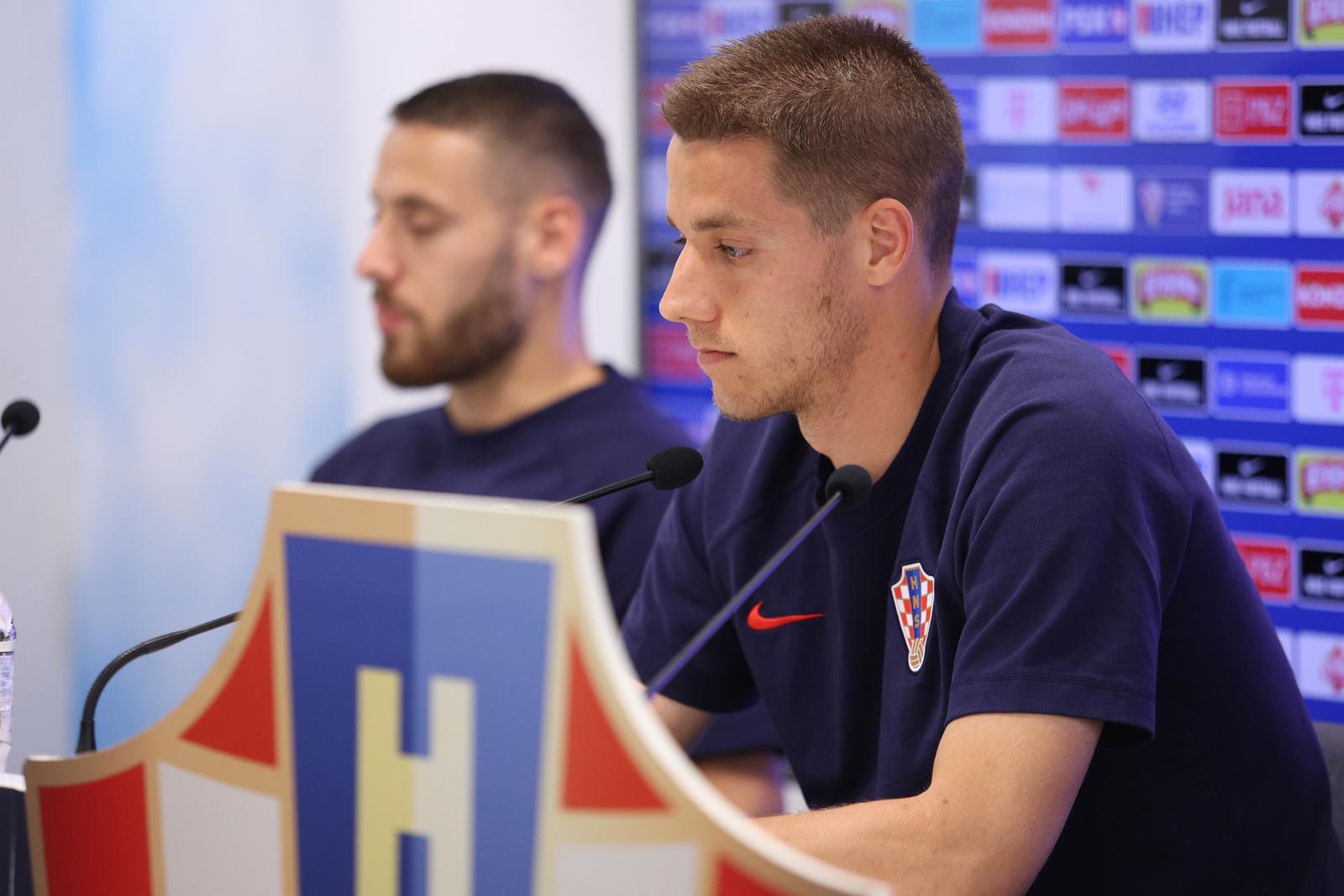 9.6.2023., Rijeka - Konferencija za medije Hrvatske nogometne reprezentacije koju su odrzali Mario Pasalic i Nikola Vlasic. Photo: Nel Pavletic/PIXSELL