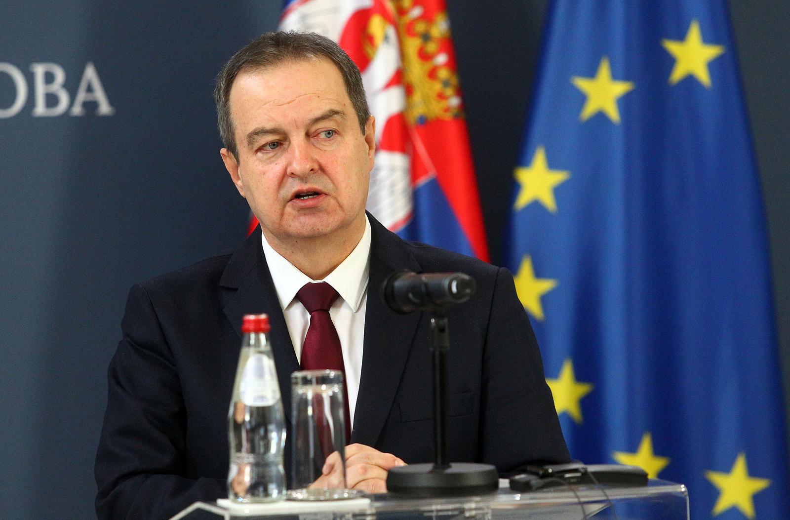 09, May, 2023, Belgrade - The First Deputy Prime Minister and Minister of Foreign Affairs of Serbia, Ivica Dacic, met with the Minister of Foreign Affairs of the Republic of Maldives, Abdulla Shahid. Abdulla Shahid, Ivica Dacic. Photo: A.K./ATAImages

09, maj, 2023, Beograd - Prvi potpredsednik Vlade i ministar spoljnih poslova Srbije Ivica Dacic sastao se sa ministrom inostranih poslova Republike Maldiva Abdulom Sahidom. Photo: A.K./ATAImages Photo: A.K./ATAImages/PIXSELL