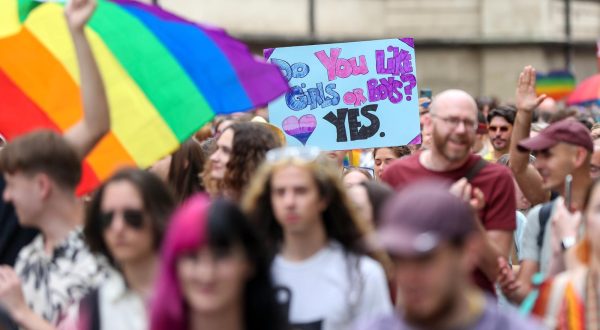 10.06.2022., Zagreb - 22. Povorka ponosa LGBTIQ+ zajednice, osoba i duginih obitelji Zagreb Pridea ove se godine odrzava pod sloganom "Zajedno za trans prava!". Photo: Matija Habljak/PIXSELL