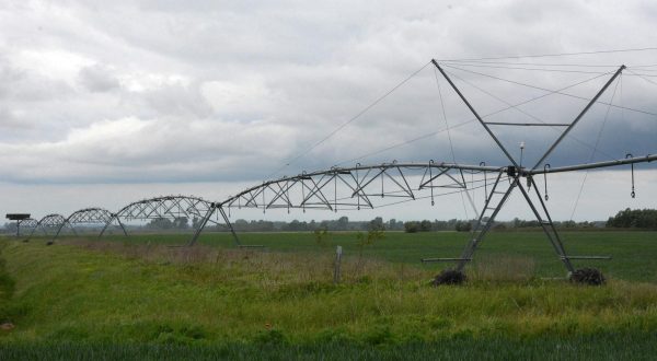 14.05.2020., Slavonski Brod - Sustav za navodnjavanje velikih poljoprivrednih povrsina. Photo: Ivica Galovic/PIXSELL
