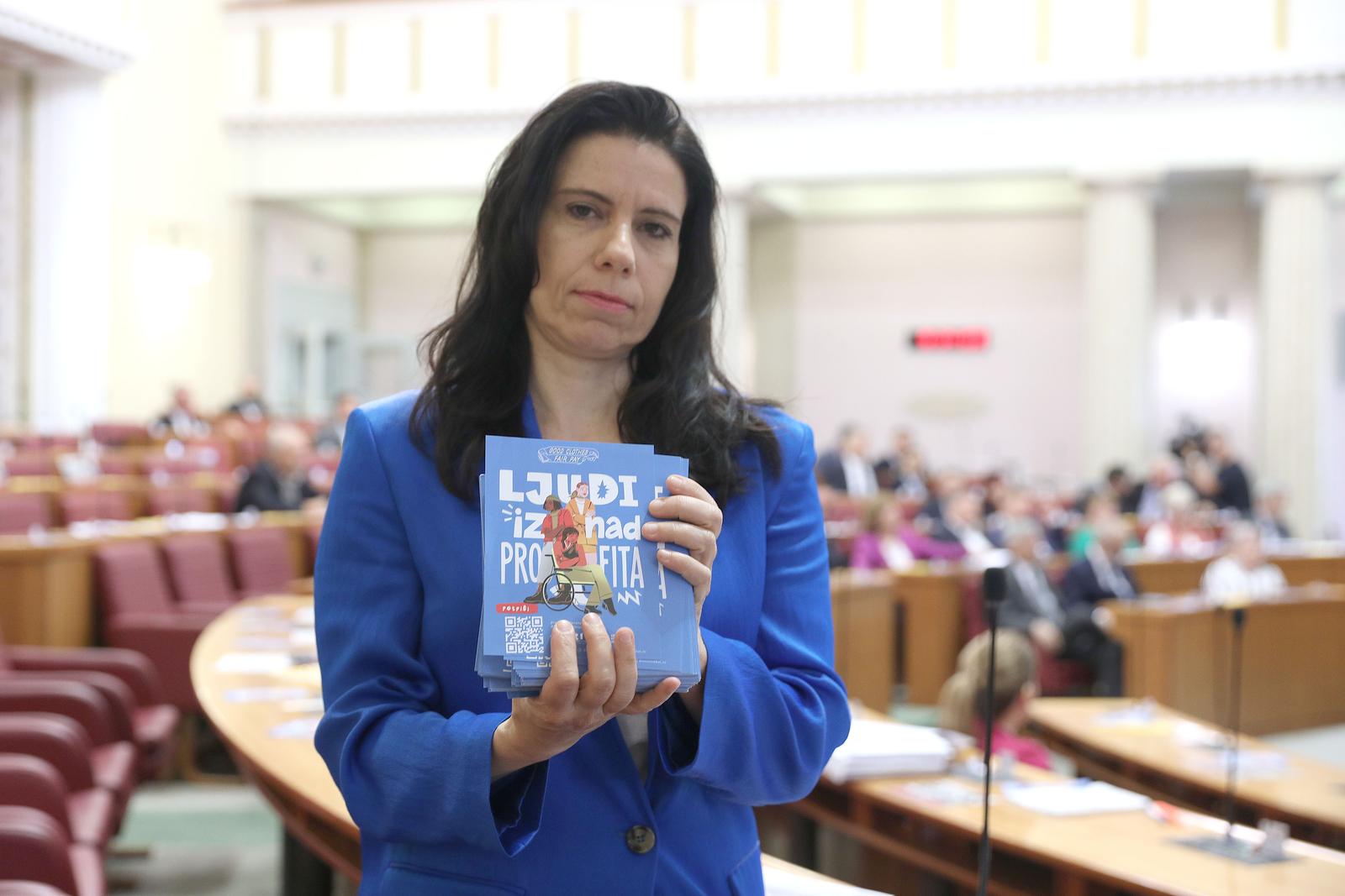 14.06.2023., Zagreb - Sabor 16. sjednicu nakon slobodnih govora zastupnika nastavlja raspravom o izmjenama i dopunama Zakona o sudskom registru. Photo: Patrik Macek/PIXSELL