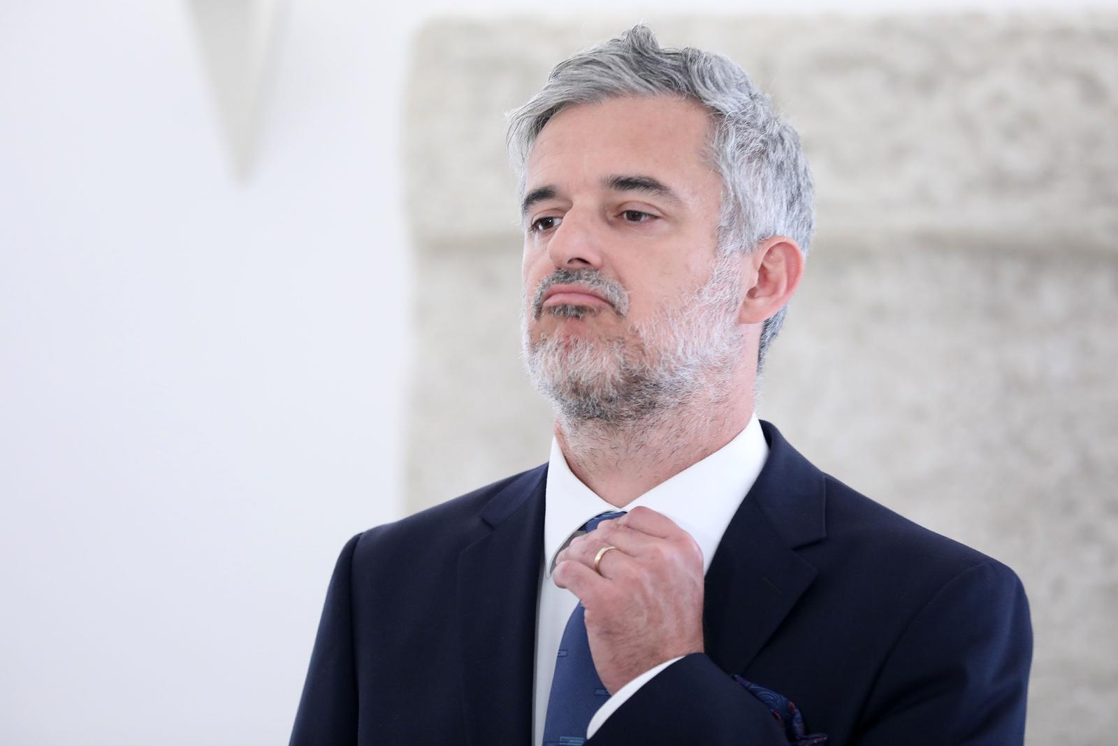 14.06.2023., Zagreb - Na konferenciji za medije odrzanoj u Saboru o aktualnim temema govorio je Nino Raspudic. Photo: Patrik Macek/PIXSELL