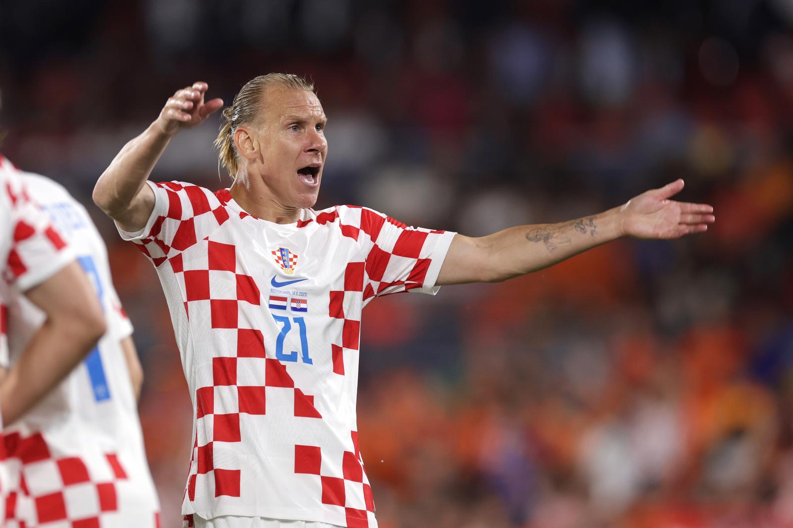 14.06.2023., stadion Feyenoord "De Kuip", Rotterdam, Nizozemska - UEFA Liga Nacija, polufinale, Nizozemska - Hrvatska. Domagoj Vida Photo: Luka Stanzl/PIXSELL