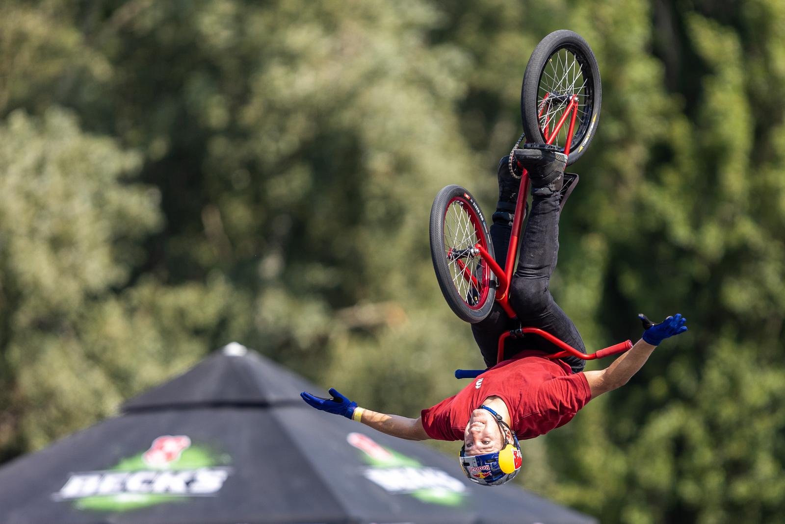 14.08.2021., Osijek -  22. Pannonian Challenge. U osjeckom skate parku odrzane kvalifikacije za vozace BMX-a. Marin Rantes. rPhoto: Davor Javorovic/PIXSELL