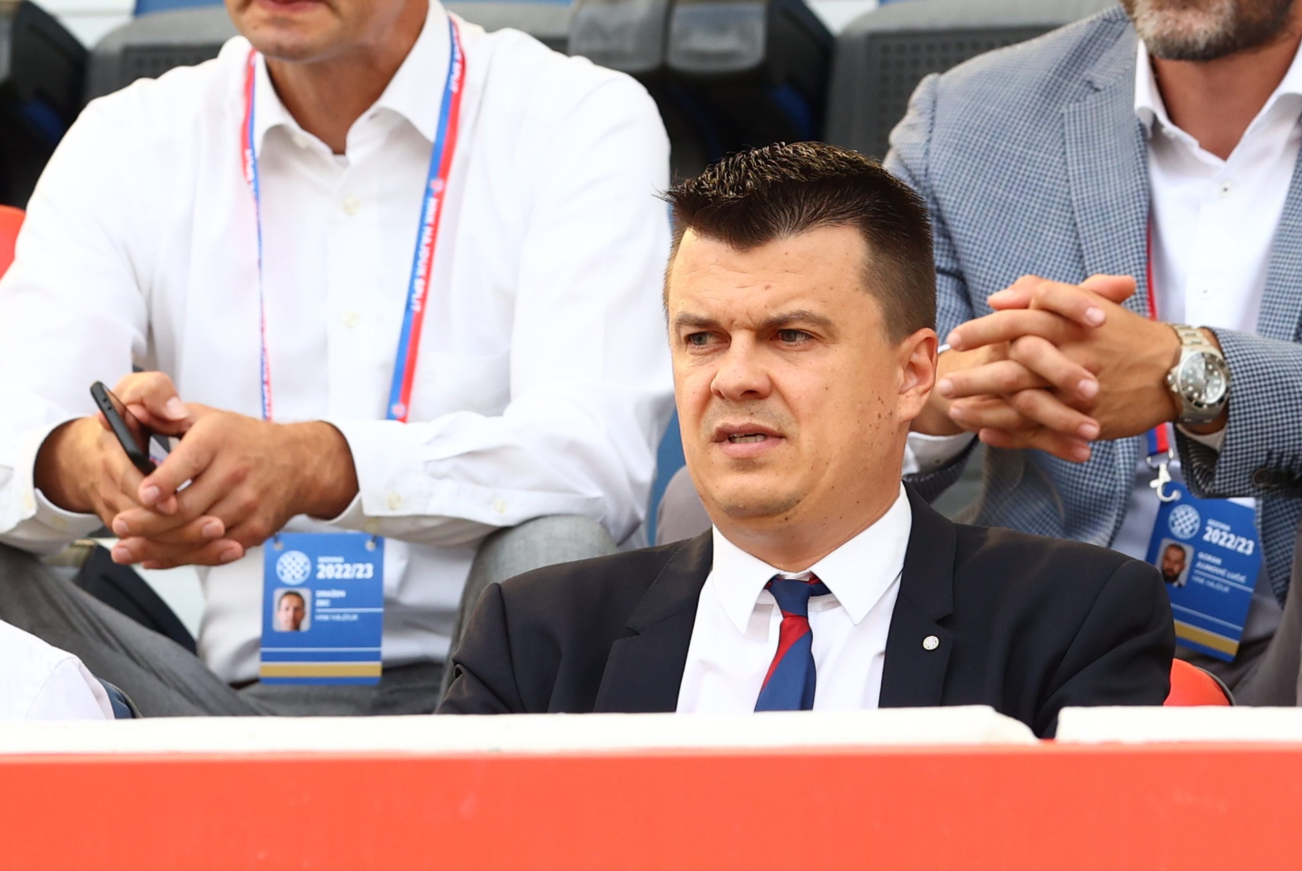14.09.2022., stadion Poljud, Split - SuperSport HNL, 02. kolo, HNK Hajduk - HNK Rijeka. sportski direktor Hajduka Mindaugas Nikolicius   Photo: Miroslav Lelas/PIXSELL
