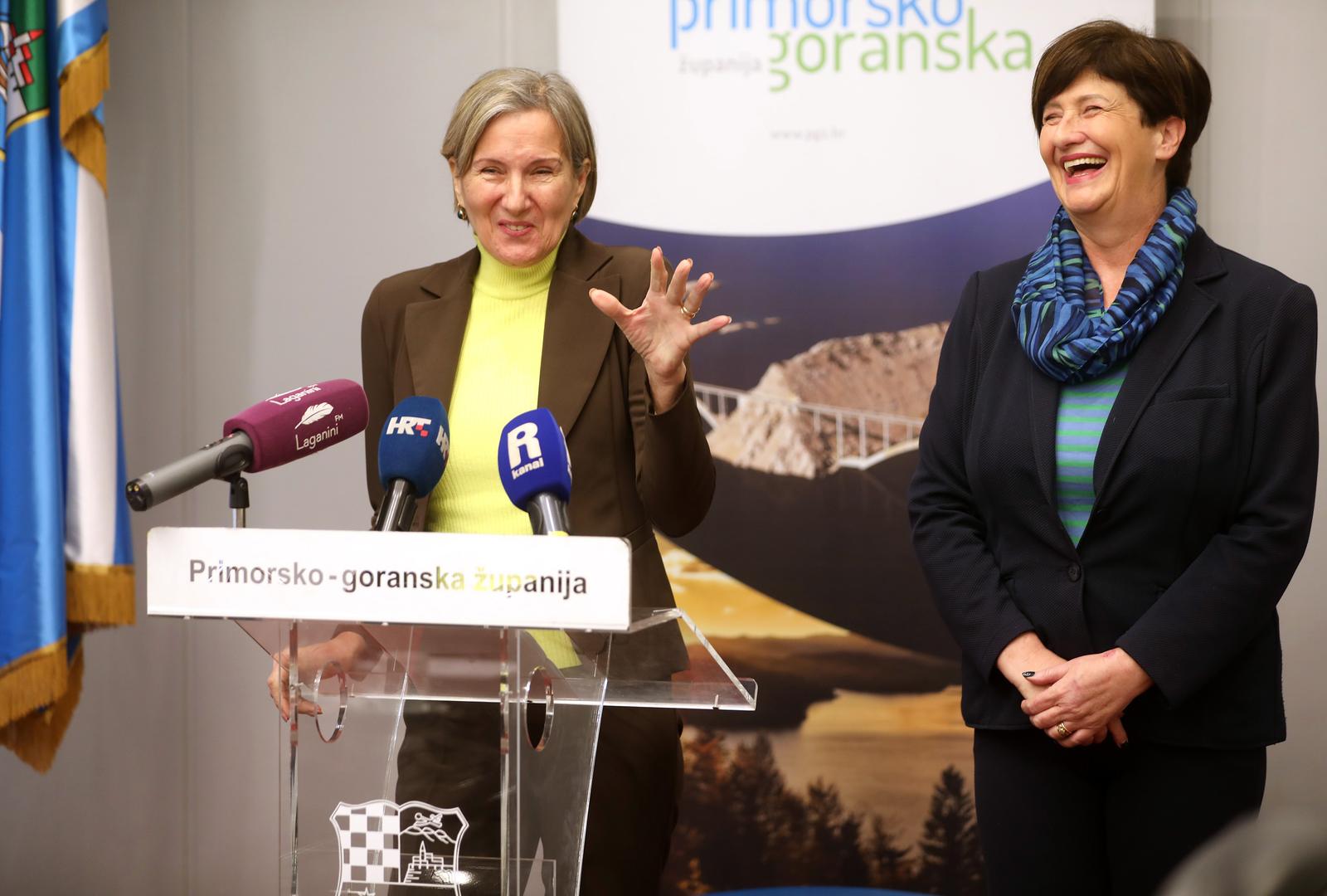 16.01.2023., Rijeka - Konferencija za medije u sjedistu Primorsko goranske zupanije zamjenice zupana Marine Medaric i procelnice Upravnog  odjela za socijalnu politiku i mlade Dragice Marac. Photo: Goran Kovacic/PIXSELL