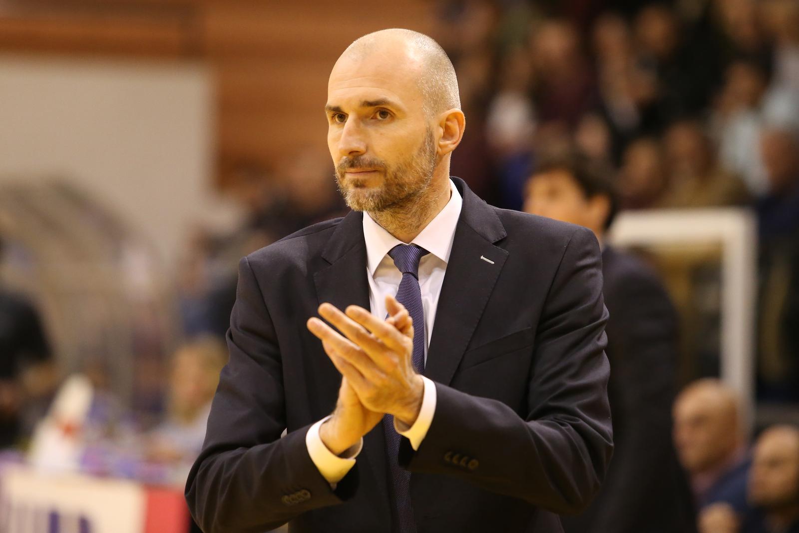 Split: KK Cedevita osvojila Kup Krešimira Ćosića 16.02.2019., Split-Finalna utakmica Kupa Kresimira Cosica izmedju KK Cedevita i KK Cibona. Trener Slaven Rimac.rPhoto:Ivo Cagalj/PIXSELLr