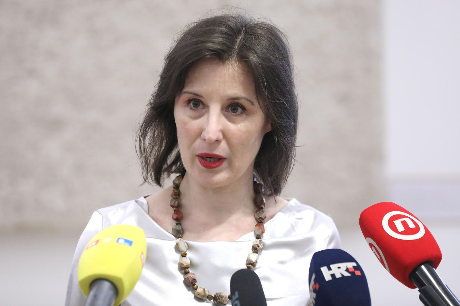 16.06.2023., Zagreb - Na konferenciji za medije odrzanoj u Saboru o akciji Uskoka govorila je Dalija Oreskovic. Photo: Patrik Macek/PIXSELL