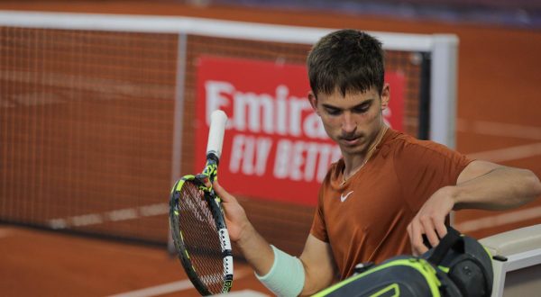 18.04.2023., Teniski centar Nacionalnog teniskog kompleksa u parku Mladen Stojanovic, Banjaluka (BiH) – Na ATP turniru Srpska Open mec su odigrali Richard Gasquet i Dino Prizmic.

 Photo: Dejan Rakita/PIXSELL