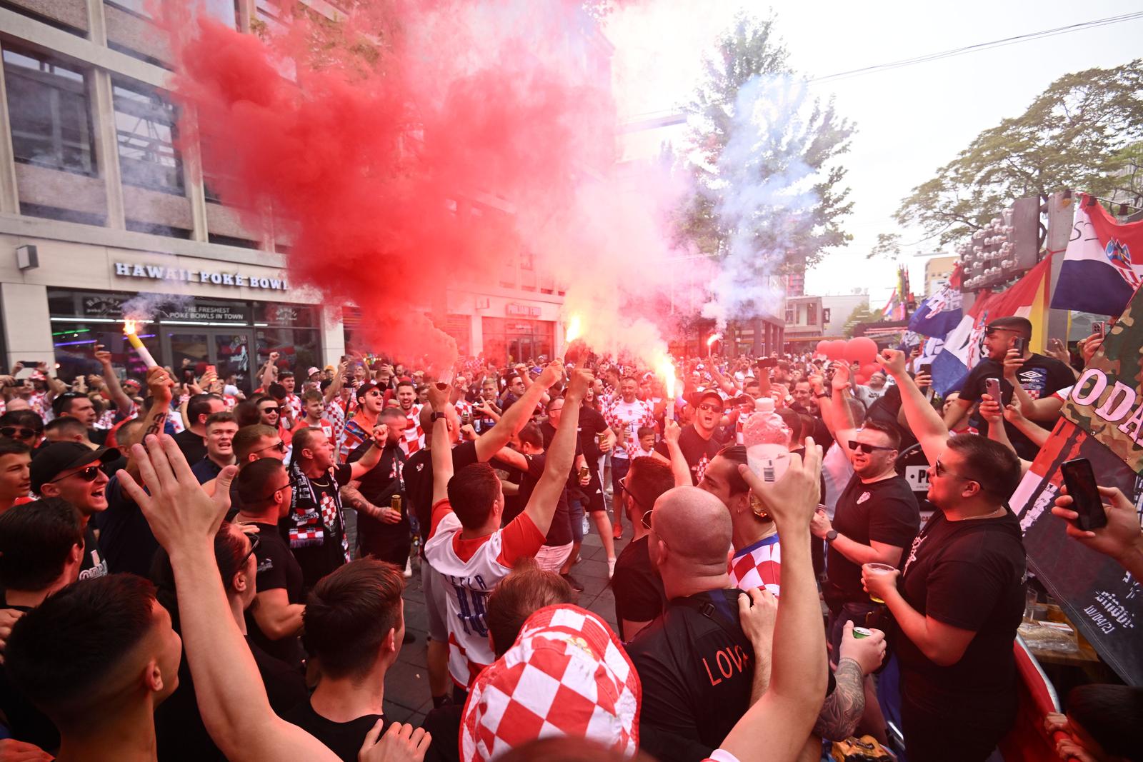 18.06.2023.,Rotterdam, Nizozemska - Navijacko ozracje u centru grada uoci vecerasnje utakmice finala Lige nacija izmedju Hrvatske i Spanjolske Photo: Marko Lukunic/PIXSELL