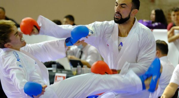 19.03.2022., Samobor - 30. izadnje tradicionalnog medunarodnog turnira Karate Grand Prix Croatia odrzano je u sportskoj dvorani Samobor. Na turniru je nastupio i hrvatski reprezentativac Andelko Kvesic. - Andelko Kvesic Photo: Slaven Branislav Babic/PIXSELL