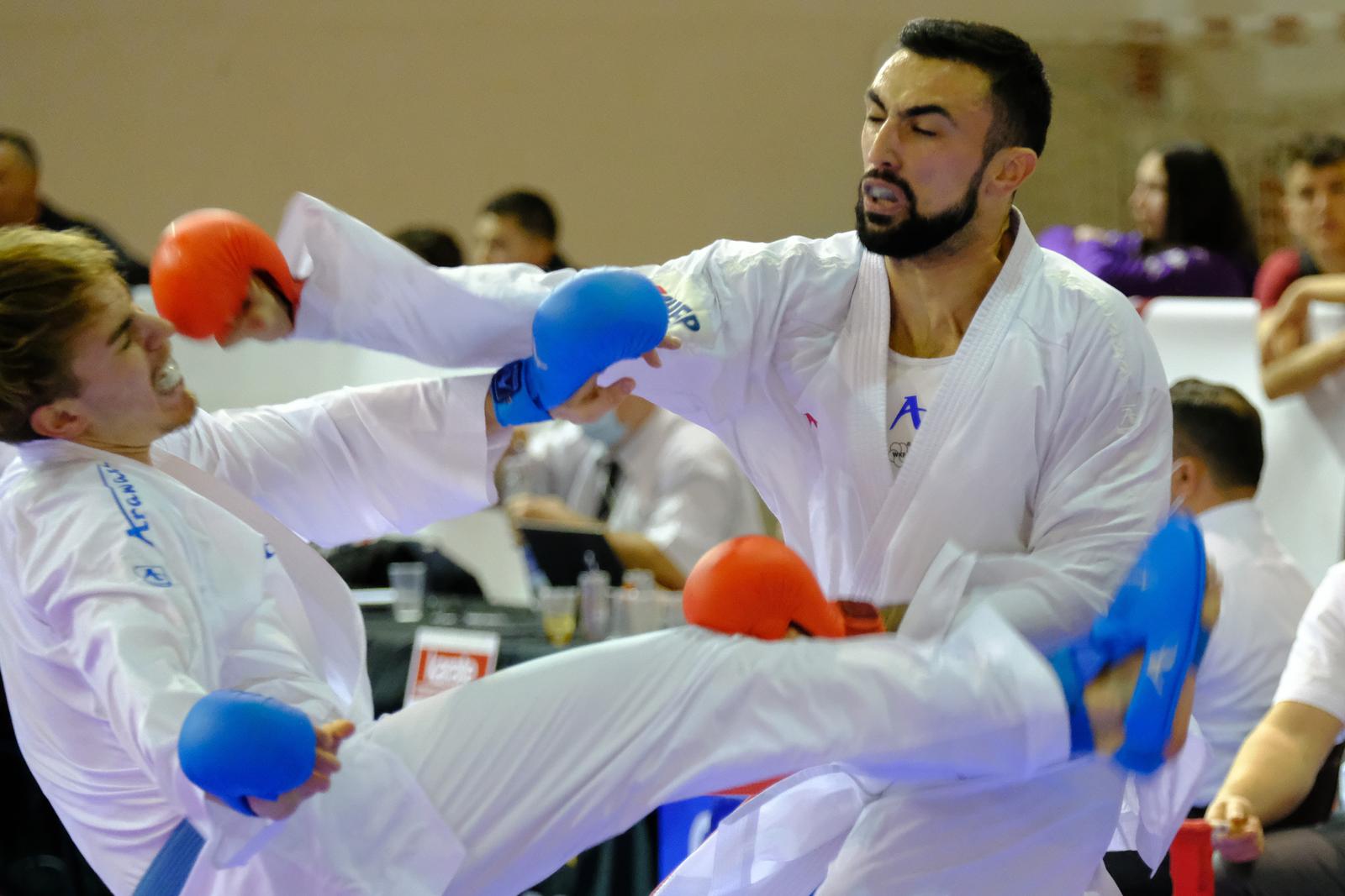 19.03.2022., Samobor - 30. izadnje tradicionalnog medunarodnog turnira Karate Grand Prix Croatia odrzano je u sportskoj dvorani Samobor. Na turniru je nastupio i hrvatski reprezentativac Andelko Kvesic. - Andelko Kvesic Photo: Slaven Branislav Babic/PIXSELL