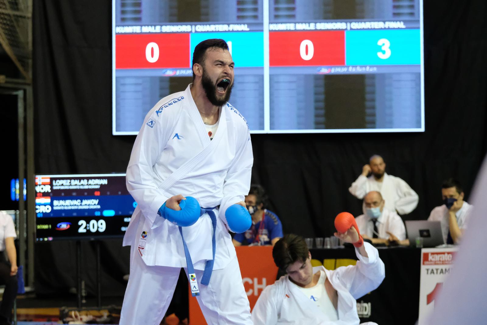19.03.2022., Samobor - 30. izadnje tradicionalnog medunarodnog turnira Karate Grand Prix Croatia odrzano je u sportskoj dvorani Samobor. Na turniru je nastupio i hrvatski reprezentativac Andelko Kvesic. Photo: Slaven Branislav Babic/PIXSELL