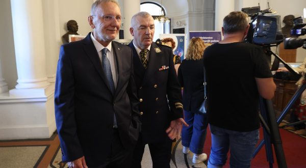 169.06.2023.Zagreb- Svecano obiljezavanje 70 godina Centra za a.forenzicka ispitivanja, istrazivanja i vjestacenja "Ivan Vucetic" pod nazivom Znanje, istina, pravda za sve. Davor Bozinovic i Nikola Milina. Photo: Boris Scitar/PIXSELL