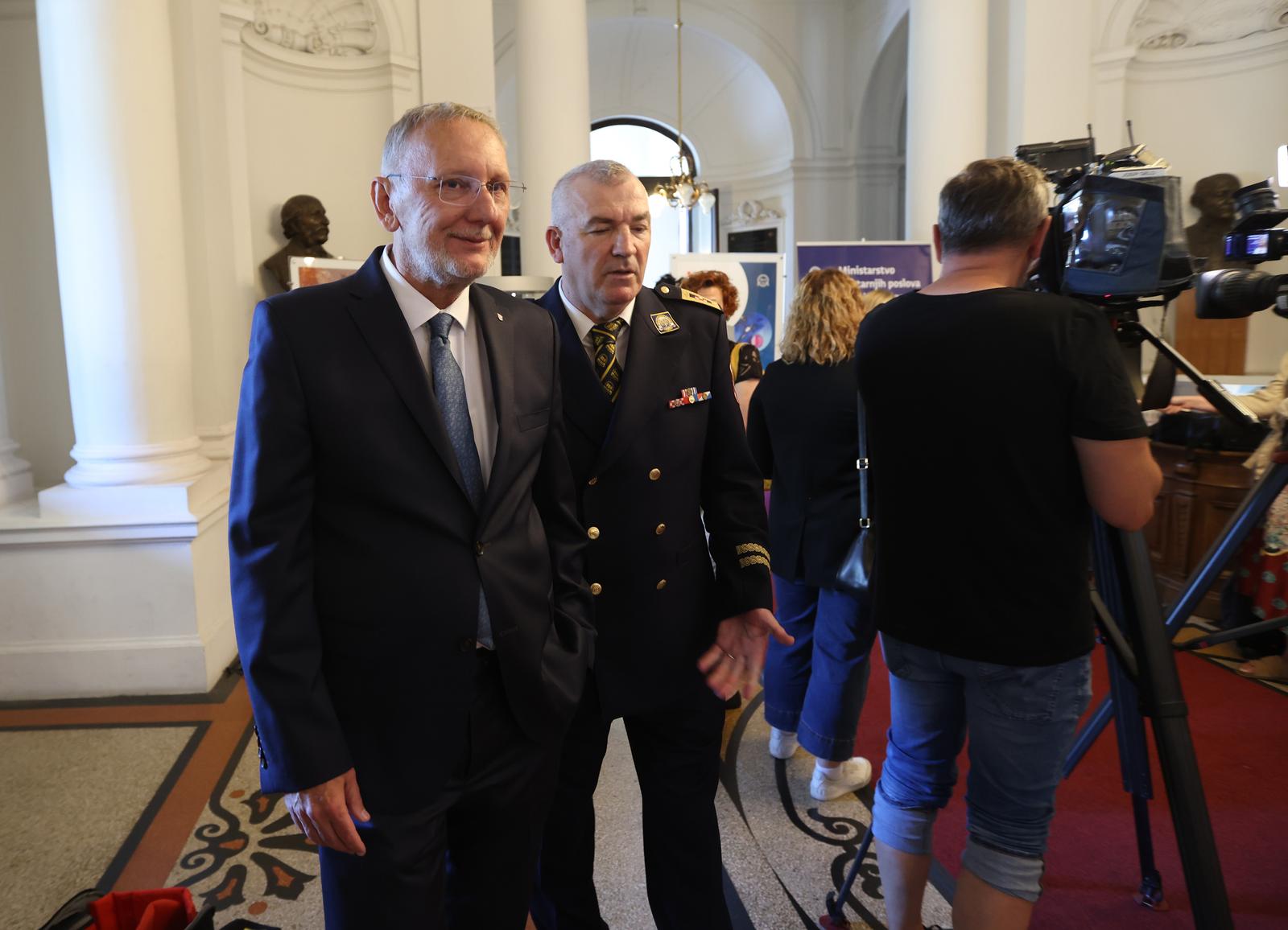 169.06.2023.Zagreb- Svecano obiljezavanje 70 godina Centra za a.forenzicka ispitivanja, istrazivanja i vjestacenja "Ivan Vucetic" pod nazivom Znanje, istina, pravda za sve. Davor Bozinovic i Nikola Milina. Photo: Boris Scitar/PIXSELL