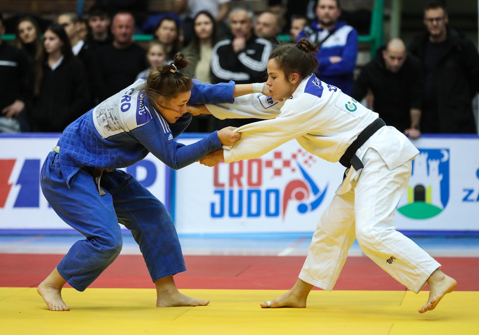 21.01.2023,Zagreb - U dvorani Sutinska vrela odrane su finalne borbe Prvenstva Hrvatske u judo-u. Finalna borba do 63 kg : Katarina Kristo vs. Nina Simic
 Photo: Jurica Galoic/PIXSELL