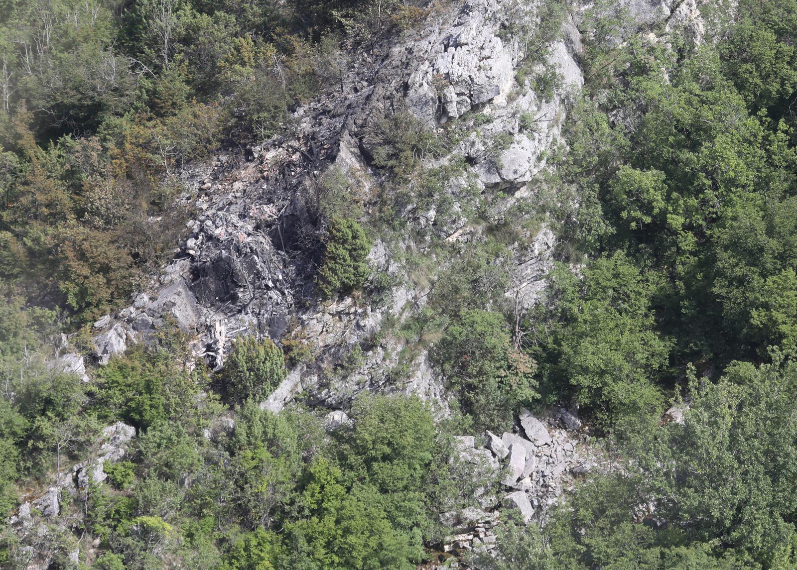 21.06.2023., Pakovo Selo - U kanjonu rijeke Cikole na podrucju Pakova Sela u Sibensko-kninskoj zupaniji srusio se helikopter madjarskih oruzanih snaga koji se u Hrvatskoj nalazi na obuci. Photo: Dusko Jaramaz/PIXSELL