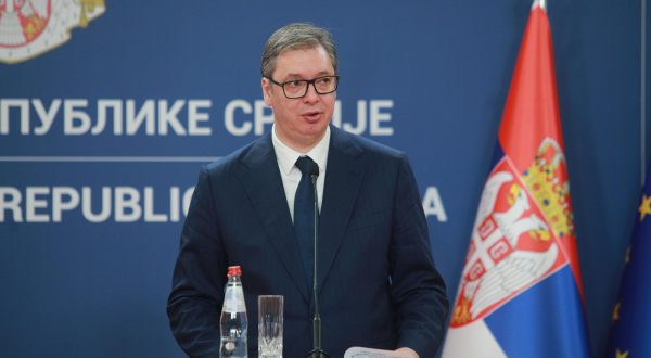 21, June, 2023, Belgrade - Statements for the media by the President of the Republic of Serbia, Aleksandar Vucic, and the President of the Republic of Cuba, Miguel Díaz-Canel Bermudez.. Aleksandar Vucic. Photo: Milos Tesic/ATAImages

21, jun, 2023, Beograd - Izjave za medije predsednika Republike Srbije Aleksandra Vucica i predsednika Republike Kube Migela Dijas-Kanela Bermudesa. Photo: Milos Tesic/ATAImages/PIXSELL