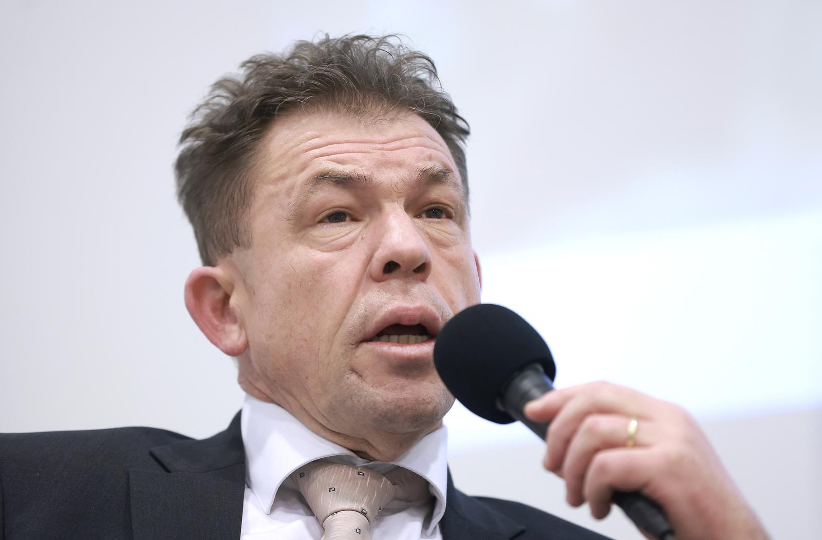 22.02.2023., Zagreb - Ured Europskog parlamenta u Hrvatskoj organizirao je panel na temu "Godisnjica rata u Ukrajini" u sklopu serijala Hrvatskoga radija "Eurotribina - perspektive i izazovi" koji se emitira iz Kuce Europe u Zagrebu. Mirko Bilandzic Photo: Sanjin Strukic/PIXSELL