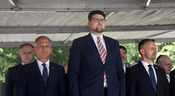 22.06.2022. Sisak, Spomen-park Brezovica, povodom 82. obljetnice osnivanja prvog hrvatskog partizanskog odreda i prve antifasisticke postrojbe u ovom dijelu Europe, Vlada Republike Hrvatske organizirala je svecano obiljezavanje Dana antifasisticke borbe u sumi Brezovica. Veljko Kajtazi, Peda Grbin, Marin Piletic.  Photo: Edina Zuko/PIXSELL