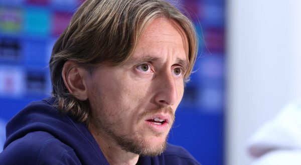 24.03.2023., Split - Konferencija za medije hrvatske nogometne reprezentacije uoci kvalifikacijeske utakmice za Europsko prvenstvo 2024. godine. Luka Modric Photo: Miroslav Lelas/PIXSELL
