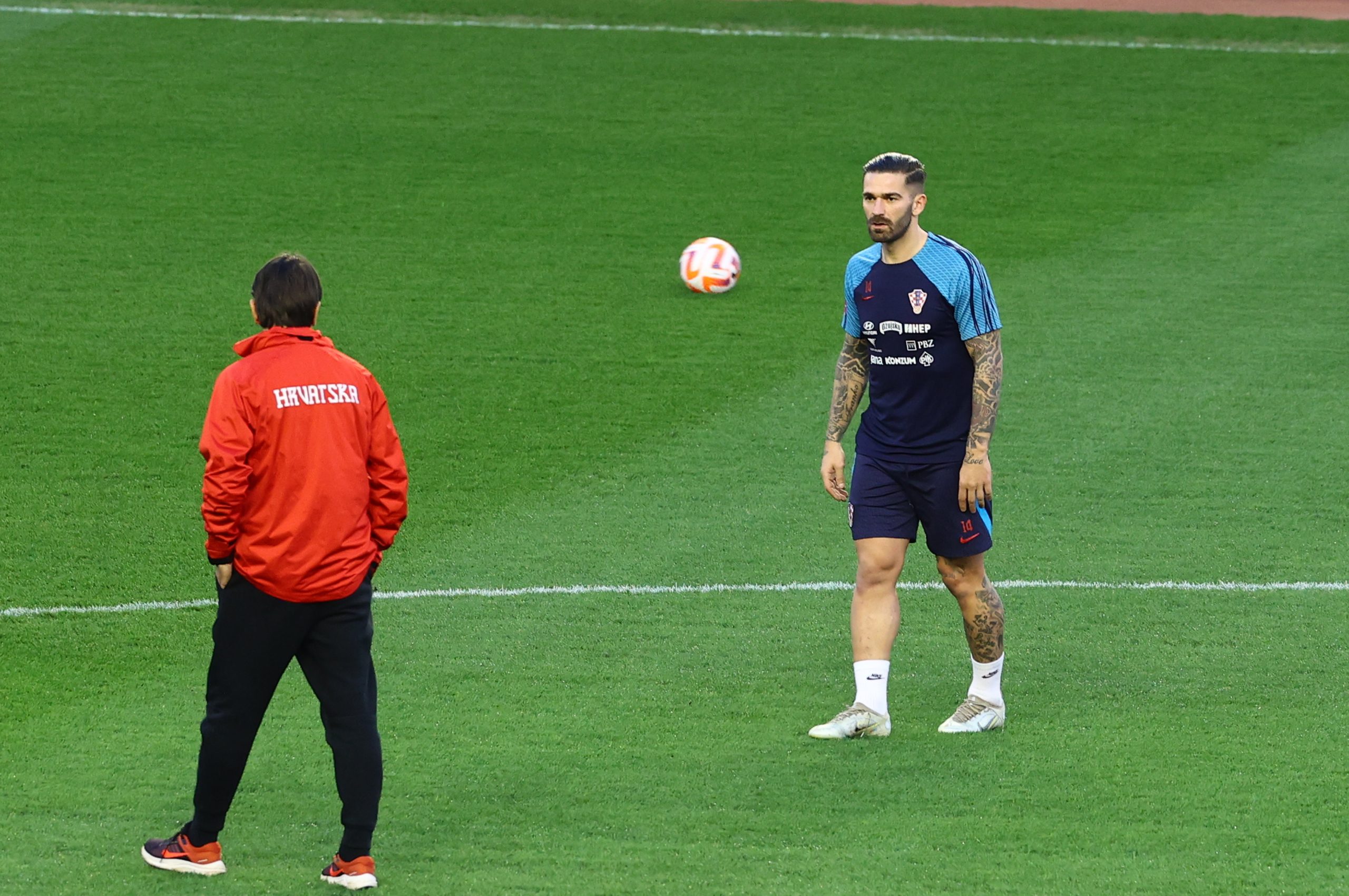24.03.2023., Split - Na stadionu Poljud odrzan je trening hrvatske nogometne reprezentacije uoci kvalifikacijske utakmice za Europsko prvenstvo 2024. protiv Walesa. Marko Livaja Photo: Miroslav Lelas/PIXSELL