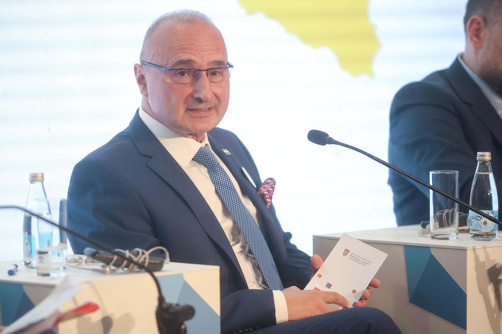 24.05.2023., Sarajevo, Bosna i Hercegovina - Ministri Gordan Grlic Radman i Sime Erlic dosli su na otvorenje 8. Godisnjeg foruma Strategije Europske unije za jadransku i jonsku regiju (EUSAIR). Photo: Armin Durgut/PIXSELL
