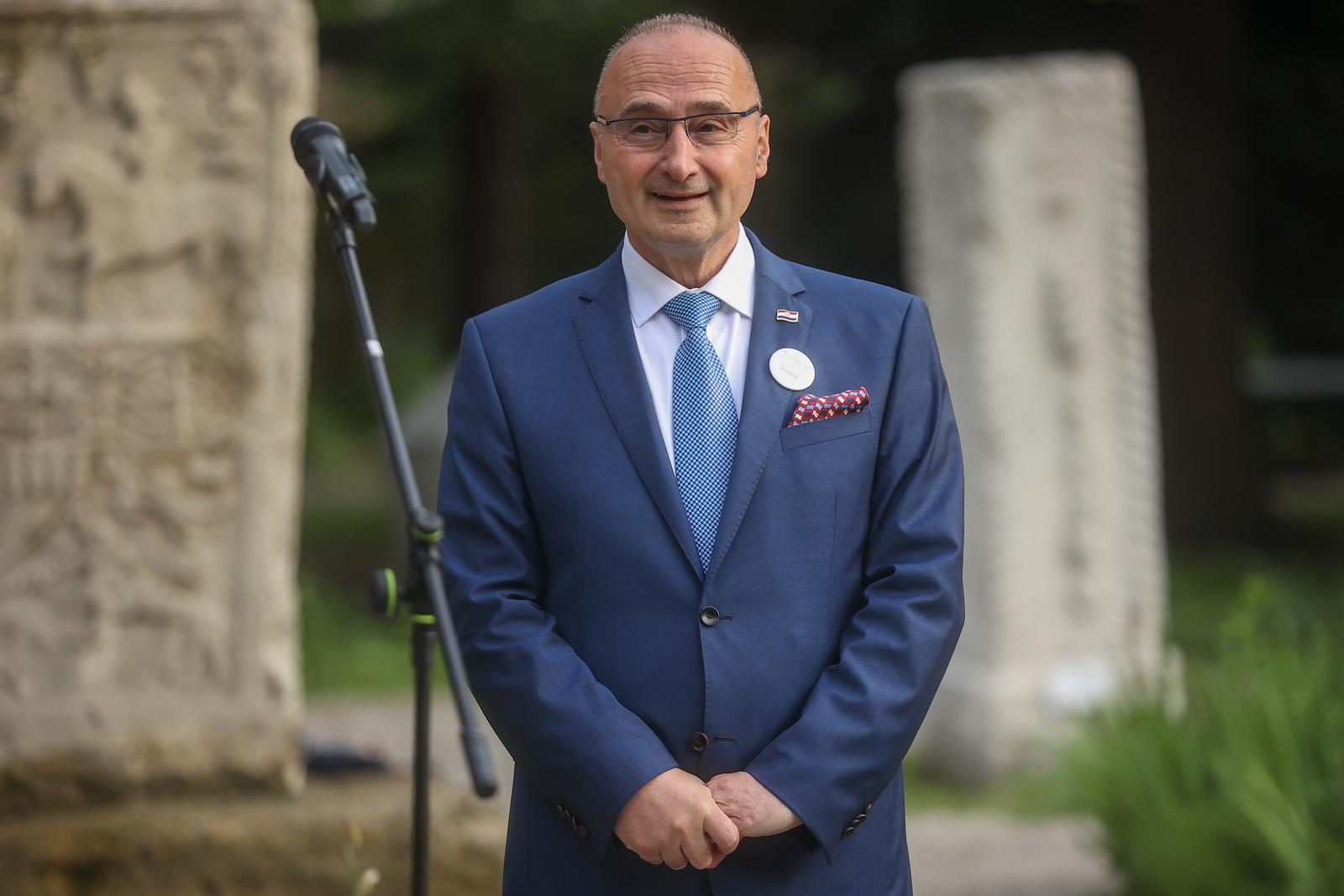 24.05.2023., Sarajevo, Bosna i Hercegovina - Svecanost primopredaje predsjedanja Strategijom Europske unije za jadransku i jonsku regiju (EUSAIR) i Jadransko-Jonskom inicijativom (JJI), kojom Hrvatska preuzima jednogodisnje predsjedanje. ministar vanjskih i europskih poslova Gordan Grlic Radman Photo: Armin Durgut/PIXSELL
