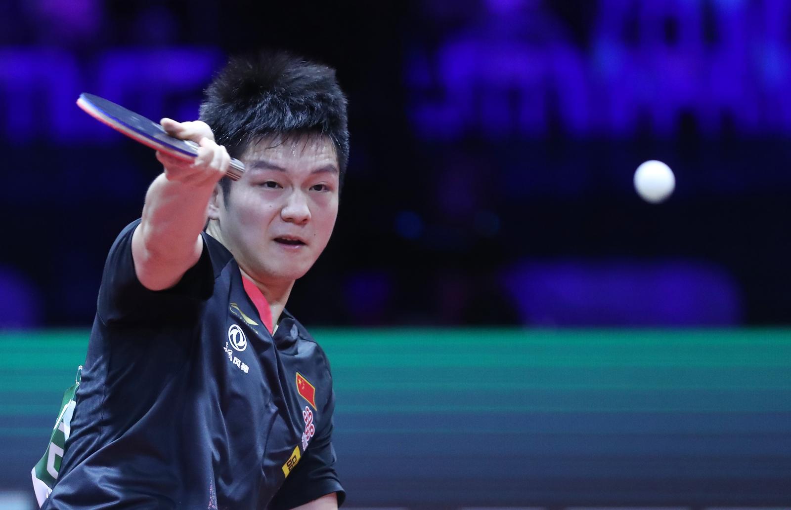 25.04.2019., Budimpesta, Madjarska - Liebherr 2019 ITTF - Svjetsko prvenstvo u stolnom tenisu, osmina finala, Fan Zhendong - Liang Jingkun. Liang Jingkun. "nPhoto: Sanjin Strukic/PIXSELL