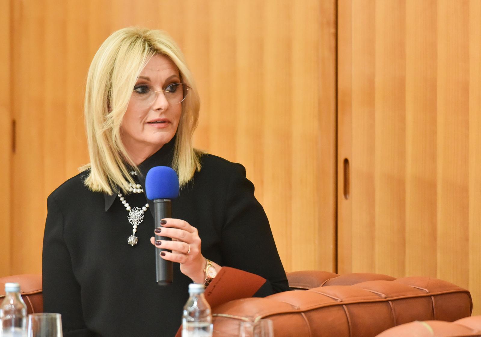 25.10.2021., Zagreb - Hrvatska odvjetnicka komora (HOK) obiljezilla 8. Europski dan odvjetnika okruglim stolom na temu "Bez neovisnog odvjetnistva/odvjetnika nema ni pravde". Predsjednica Odvjetnicke akademije HOK-a Laura Valkovic.  Photo: Davorin Visnjic/PIXSELL
