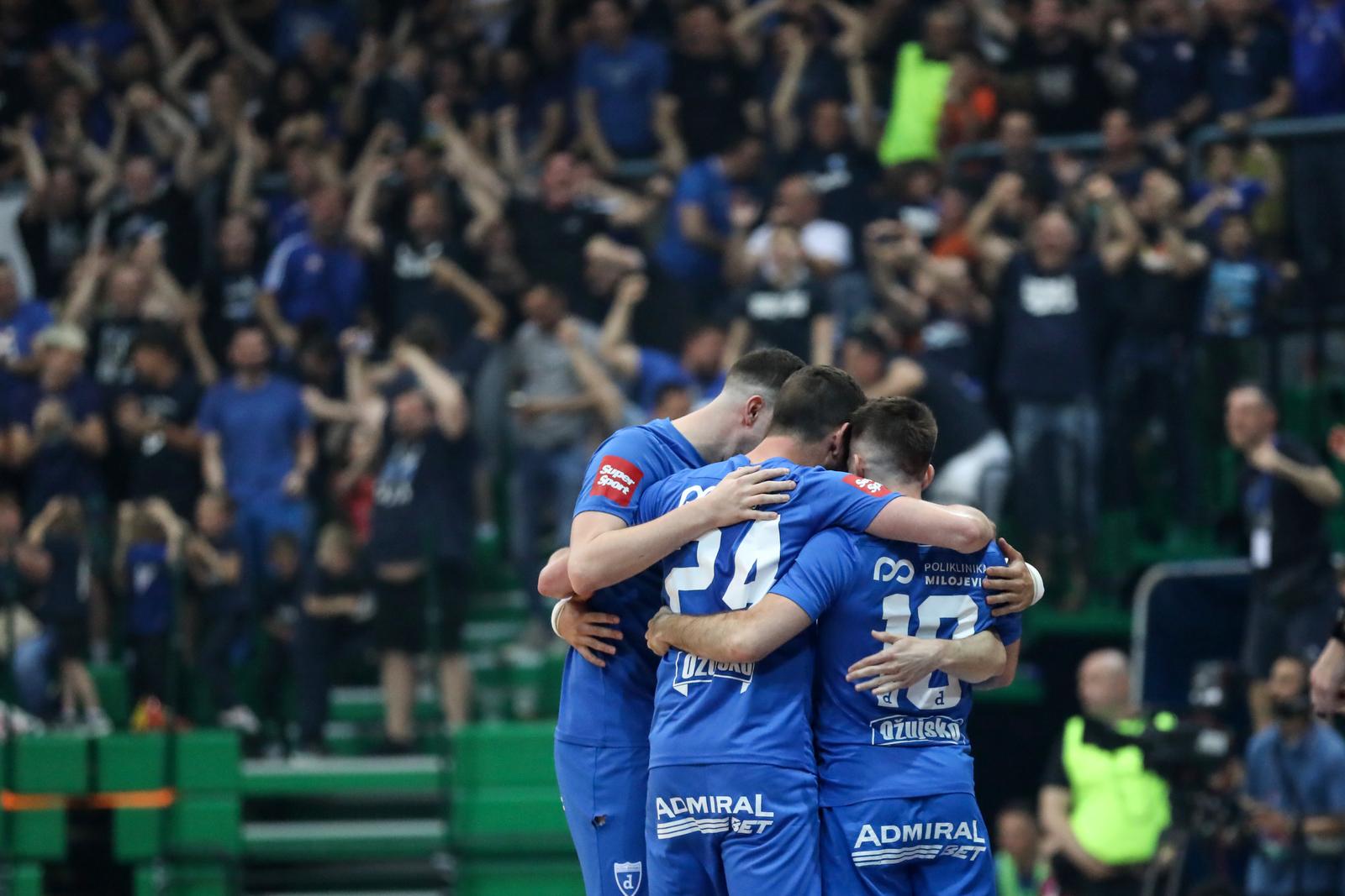 26.05.2023., KC Drazen Petrovic, Zagreb - Treca utakmica finala SuperSport 1. Hrvatske malonogometne lige, Futsal Dinamo - MNK Olmissum.  Photo: Jurica Galoic/PIXSELL
