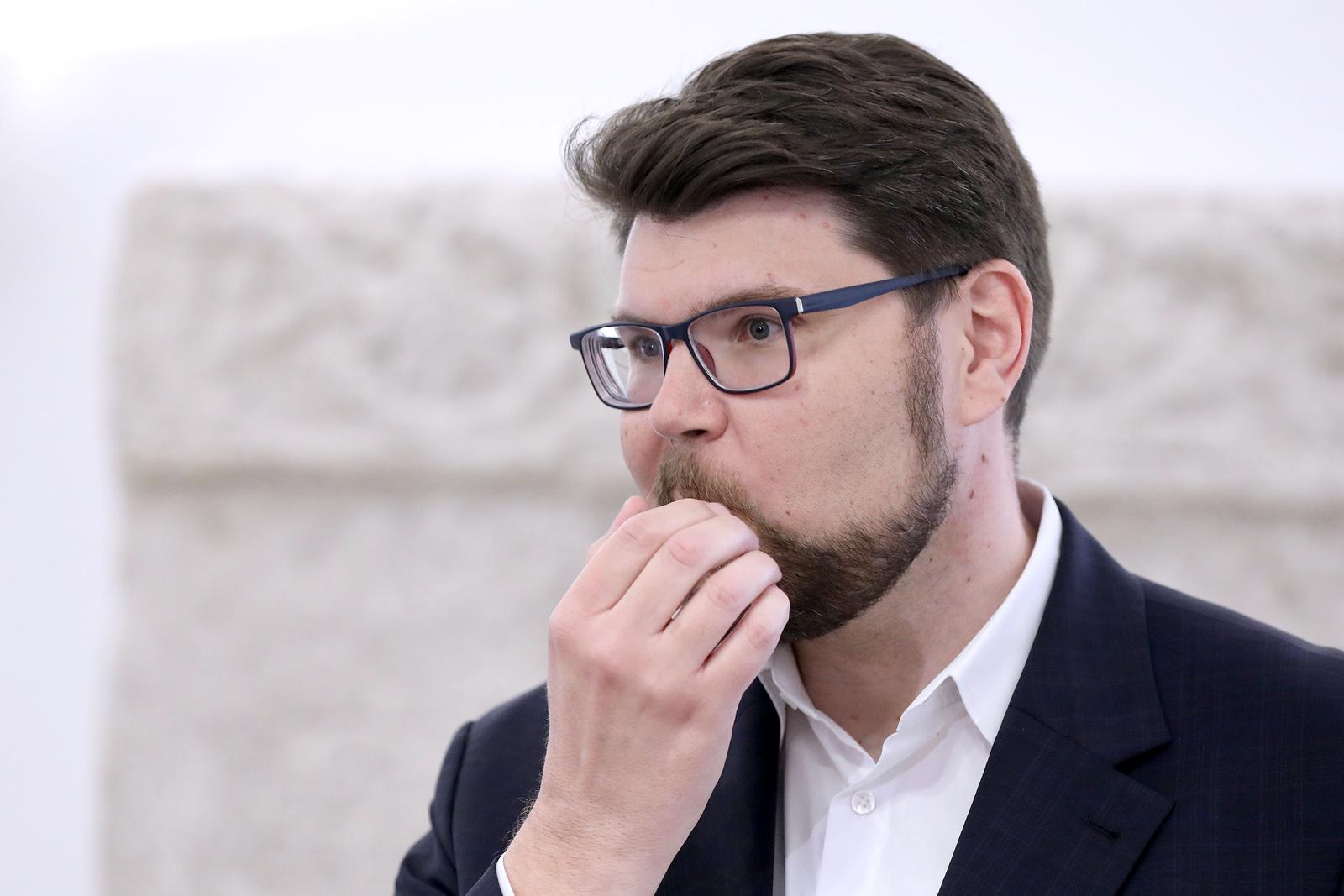31.05.2023., Zagreb - Na konferenciji za medije odrzanoj u Saboru o aktualnim temama govorio je Pedja Grbin. Photo: Patrik Macek/PIXSELL