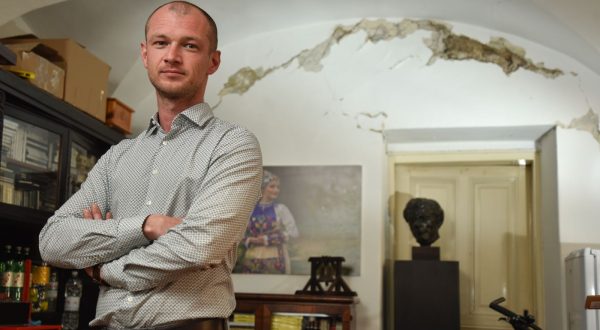 05.05.2023., Zagreb - Prostori Zbora Ivan Goran Kovacic osteceni u zagrebackom potresu. 

Photo Sasa ZinajaNFoto