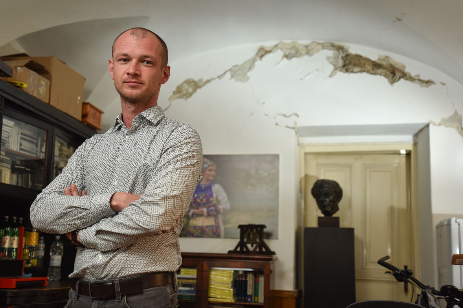05.05.2023., Zagreb - Prostori Zbora Ivan Goran Kovacic osteceni u zagrebackom potresu. 

Photo Sasa ZinajaNFoto