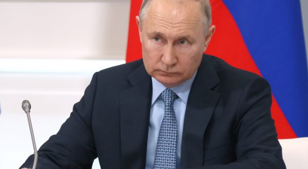 epa10702238 Russian President Vladimir Putin holds a government meeting on the development of inland water transport at the North River Terminal in Moscow, Russia, 20 June 2023. Russian President Vladimir Putin instructed the government and authorities of the regions through which the Moscow Canal passes to begin work on its reconstruction no later than 2025. Vladimir Putin instructed the government to jointly determine the priority sections of waterways for navigation by the regions. He stressed that it is extremely important to provide all conditions for the development of passenger transportation by water transport, and for this it is necessary to form a route network.  EPA/MIKHAIL METZEL / SPUTNIK / KREMLIN / POOL MANDATORY CREDIT