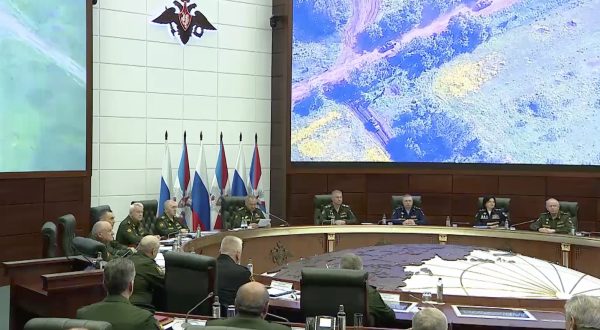 epa10702475 A handout photo made available by the Russian Defence ministry press-service shows Russian Defence Minister General of the Army Sergei Shoigu (C) delivers his speech during a meeting of the Collegium of the Russian Defense Ministry in Moscow, Russia, 20 June 2023. â€™Ukraine plans to strike at the Crimea and Russian territory with Himars and Storm Shadow missiles. The use of these missiles outside the special operation zone will mean the full involvement of the United States and Britain in the conflict and will entail immediate strikes on the decision-making centers in Ukraine.â€™ Russian Defence minister Sergei Shoigu said.  EPA/RUSSIAN DEFENCE MINISTRY PRESS SERVICE / HANDOUT HANDOUT EDITORIAL USE ONLY/NO SALES HANDOUT EDITORIAL USE ONLY/NO SALES