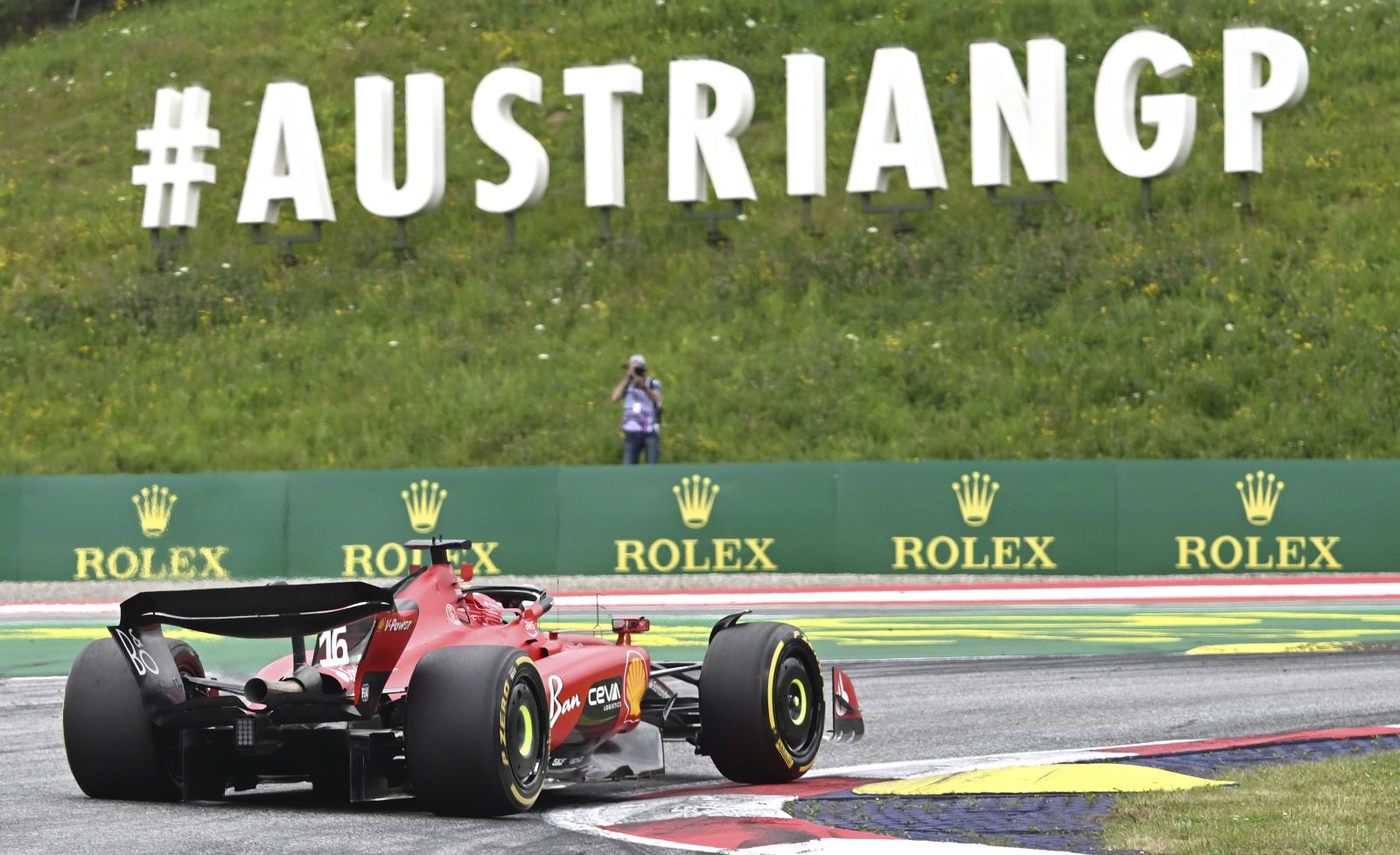 epa10722372 Monaco's Formula One driver Charles Leclerc of Scuderia Ferrari during the Formula 1 Austrian Grand Prix at the Red Bull Ring race track in Spielberg, Austria, 02 July 2023.  EPA/CHRISTIAN BRUNA
